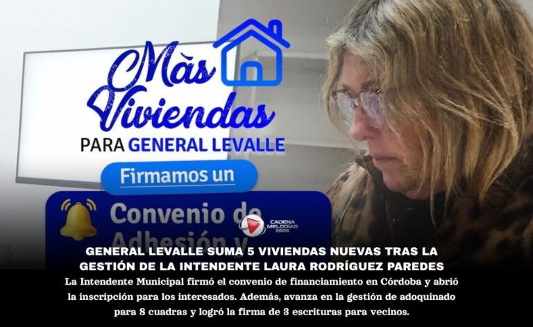 ¡Gestión Exitosa! General Levalle Firman Financiamiento para 5 Nuevas Viviendas y Avanzan en Obras de Adoquinado