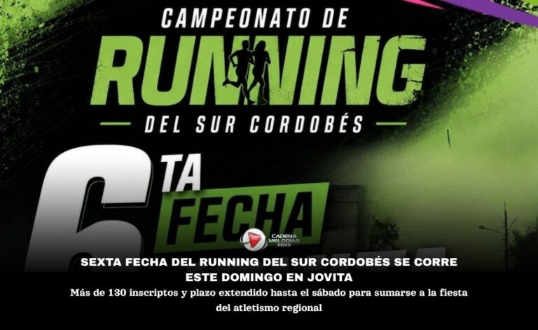 Jovita se prepara para recibir la sexta fecha del Campeonato de Running del Sur Cordobés