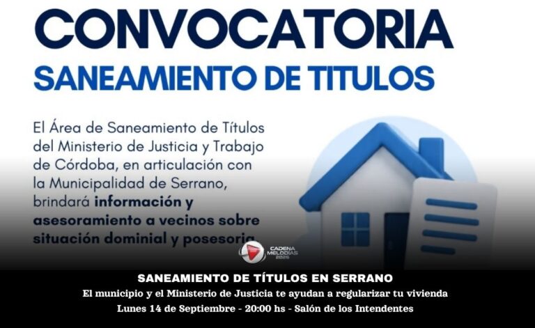 Saneamiento de Títulos en Serrano: Una Oportunidad para Regularizar su Vivienda