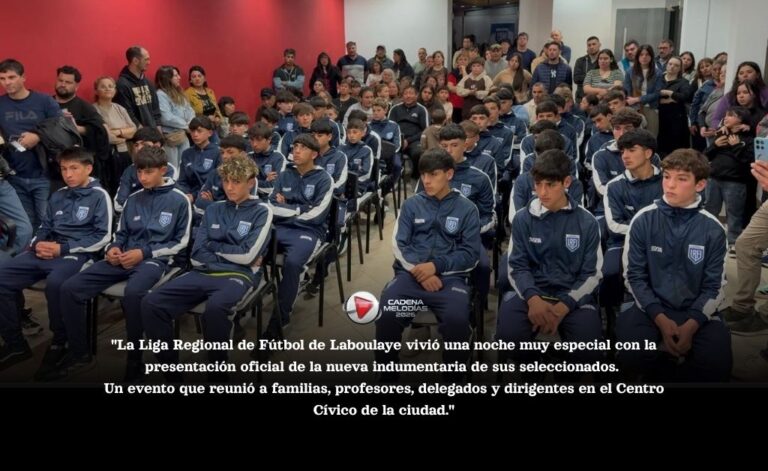 ¡Noche de Orgullo en Laboulaye! La Liga Regional Presentó la Nueva Indumentaria de sus Seleccionados