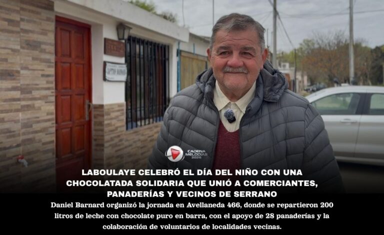Laboulaye celebró el Día del Niño con una chocolatada solidaria que unió a toda la comunidad
