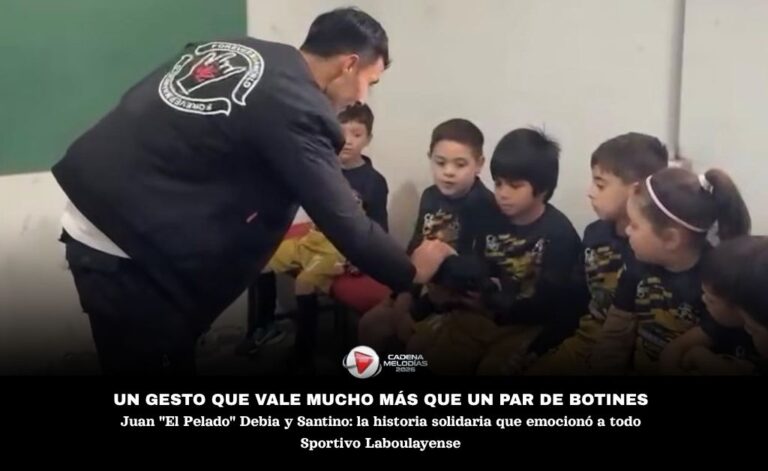 Un gesto que vale mucho más que un par de botines: la historia de Juan Debia y Santino en Laboulaye