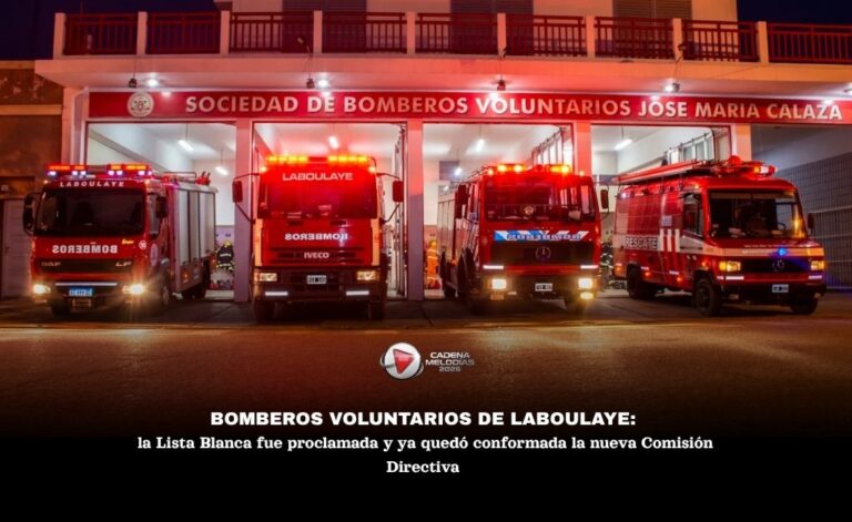 BOMBEROS VOLUNTARIOS DE LABOULAYE: QUEDÓ CONFORMADA LA NUEVA COMISIÓN DIRECTIVA