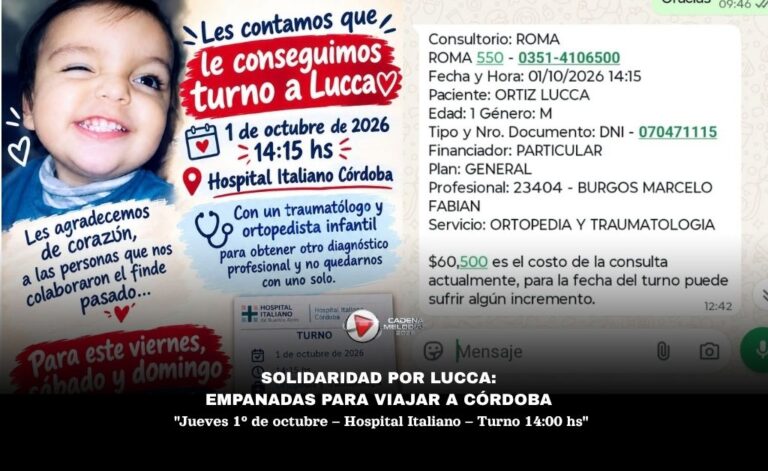 🥟 SOLIDARIDAD POR LUCCA: NUEVA VENTA DE EMPANADAS PARA VIAJAR A CÓRDOBA 🥟