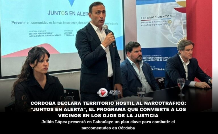 CÓRDOBA REDOBLA LA APUESTA: «JUNTOS EN ALERTA», EL PROGRAMA QUE BUSCA QUE LOS VECINOS SEAN LOS OJOS CONTRA EL NARCOTRÁFICO