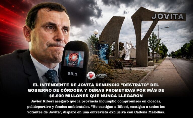 «El Destrato a Jovita: Riberi denuncia que la Provincia castiga al pueblo con obras y fondos retenidos»