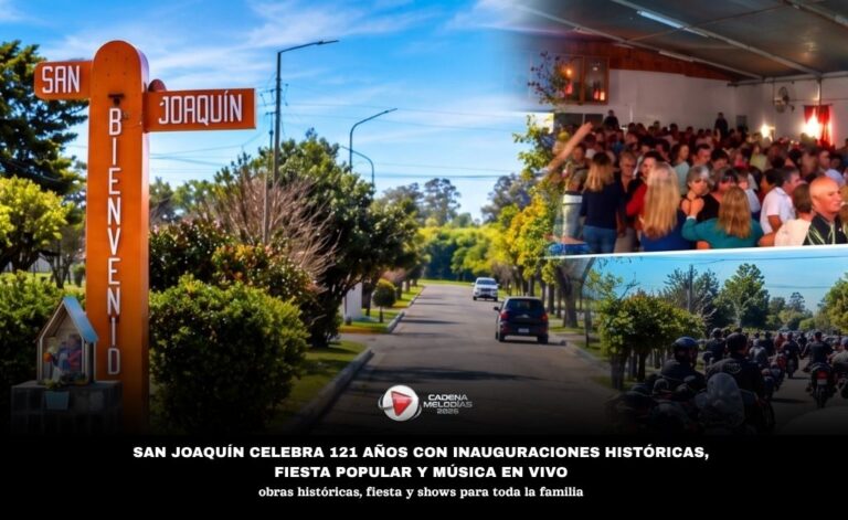 San Joaquín celebra su 121° aniversario con un fin de semana repleto de inauguraciones, fiesta popular y música en vivo
