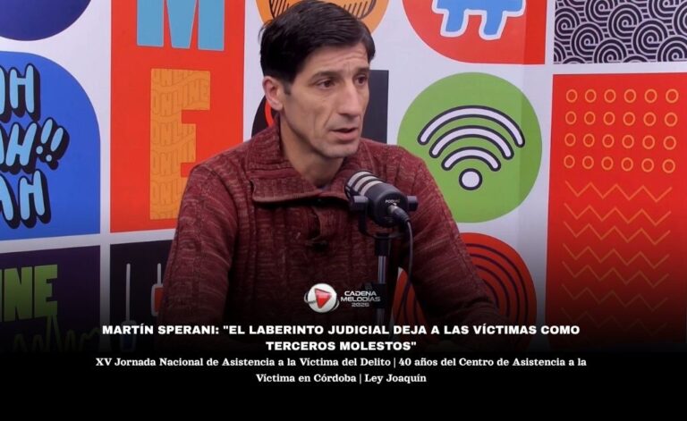 Martín Sperani en Córdoba: «El laberinto judicial deja a las víctimas como terceros molestos»