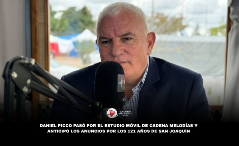 🎙️ Daniel Picco visitó el estudio móvil de Cadena Melodías y habló en la previa de los 121 años de San Joaquín