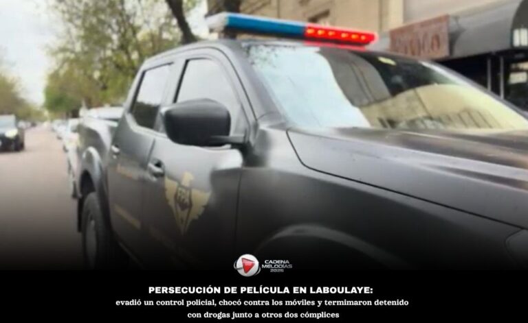 Persecución de película en Laboulaye: Tres detenidos con antecedentes y drogas incautadas tras una fuga que podría haber terminado en tragedia