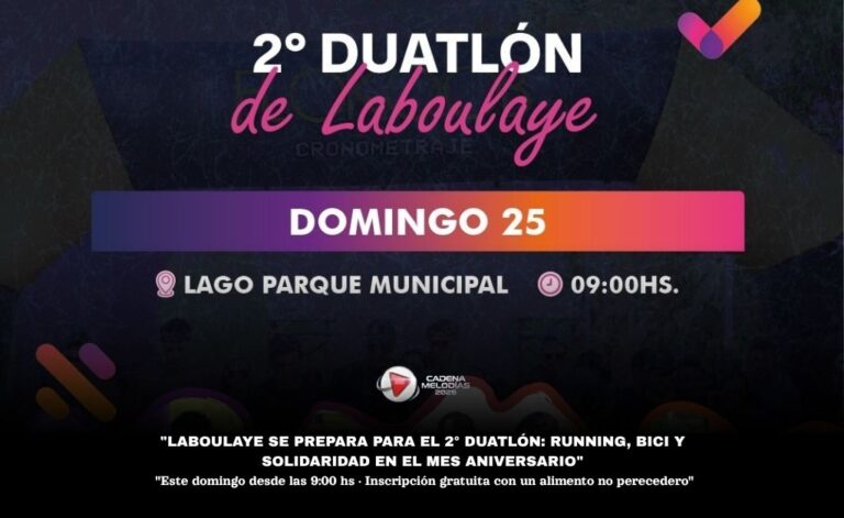 Laboulaye se prepara para vivir el 2° Duatlón en el marco de su Mes Aniversario