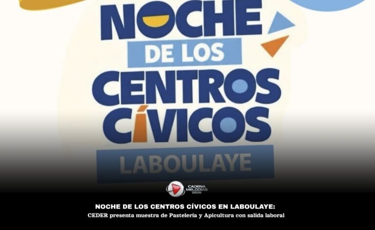 Noche de los Centros Cívicos en Laboulaye: CEDER presenta muestra de Pastelería y Apicultura con salida laboral