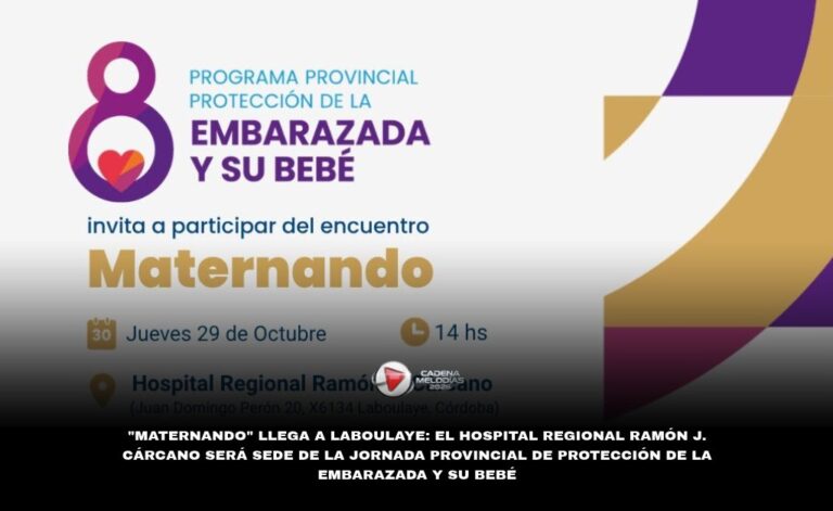 Maternando en Laboulaye: Jornada Provincial de Protección de la Embarazada y su Bebé en el Hospital Regional Ramón J. Cárcano