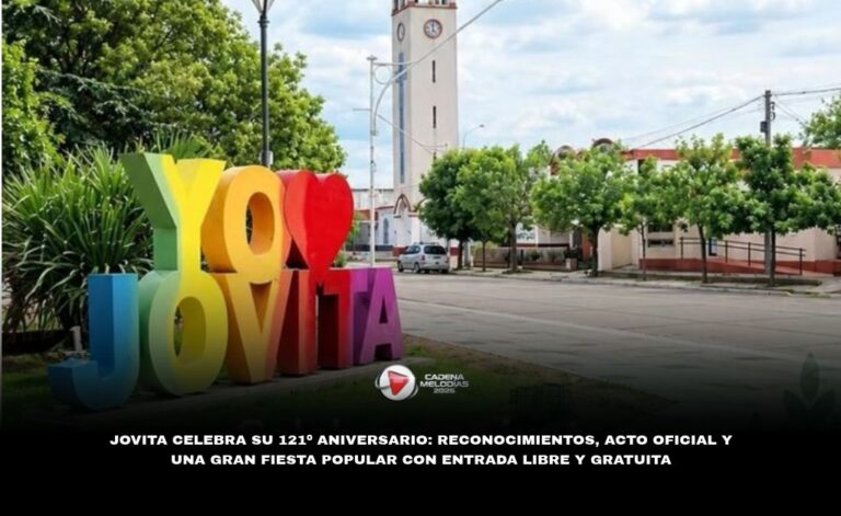 Jovita celebra 121 años de historia: reconocimientos, acto oficial y una gran fiesta popular