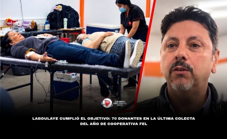 Laboulaye hizo historia: 70 donantes en la Colecta de Sangre de Cooperativa FEL y superó el 1% de la población