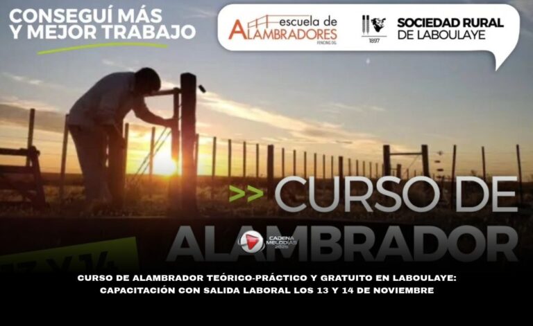 Curso de Alambrador Teórico-Práctico en Laboulaye: Capacitación Gratuita con Salida Laboral